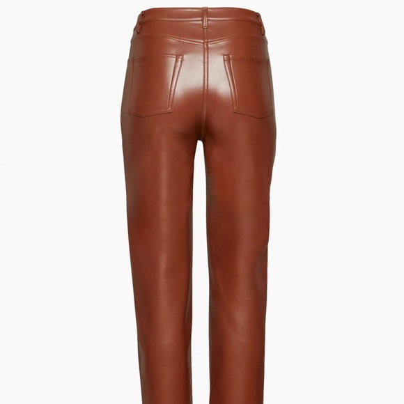 Melina Pant (Vegan Leather) in “Cognac” - Picture 2 of 2